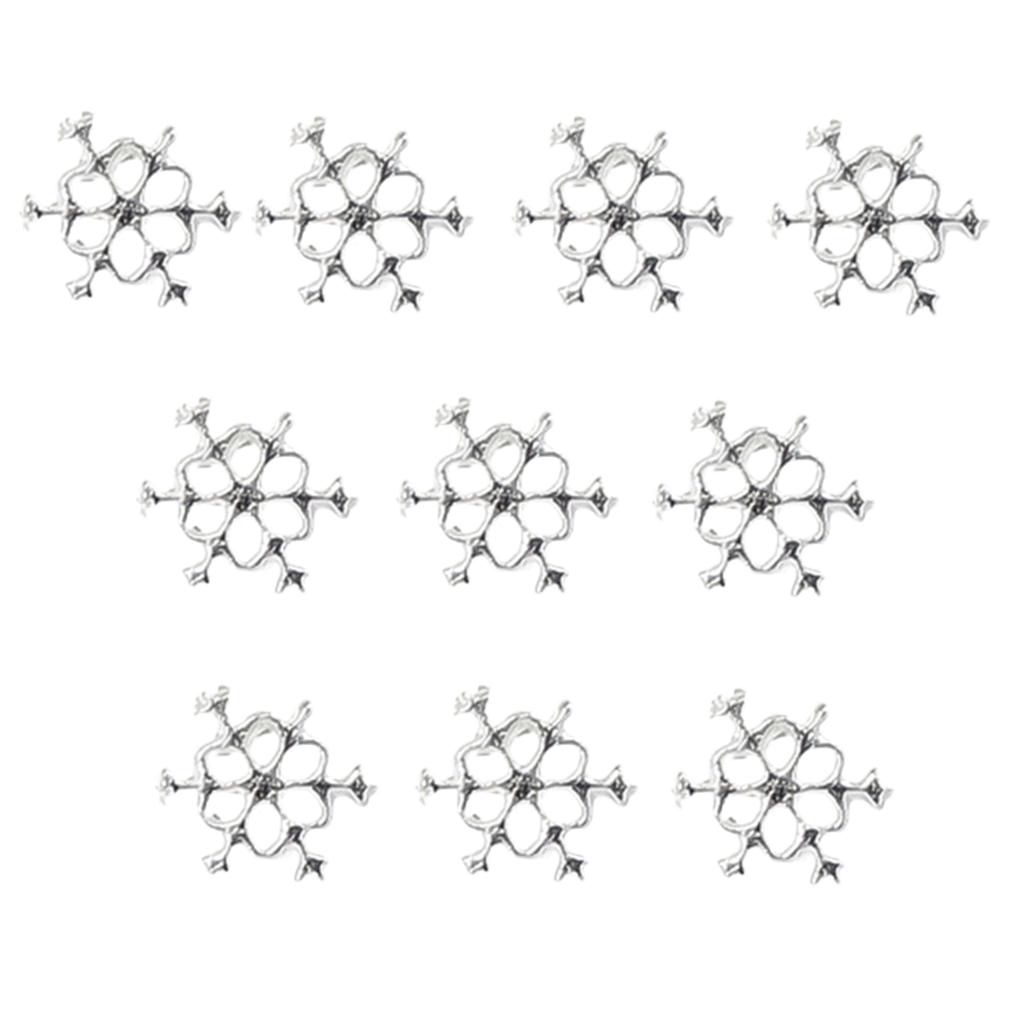 10pcs Snowflake Nail Decorations for Unique and Eye Catching Manicures Charming Nail Accessories