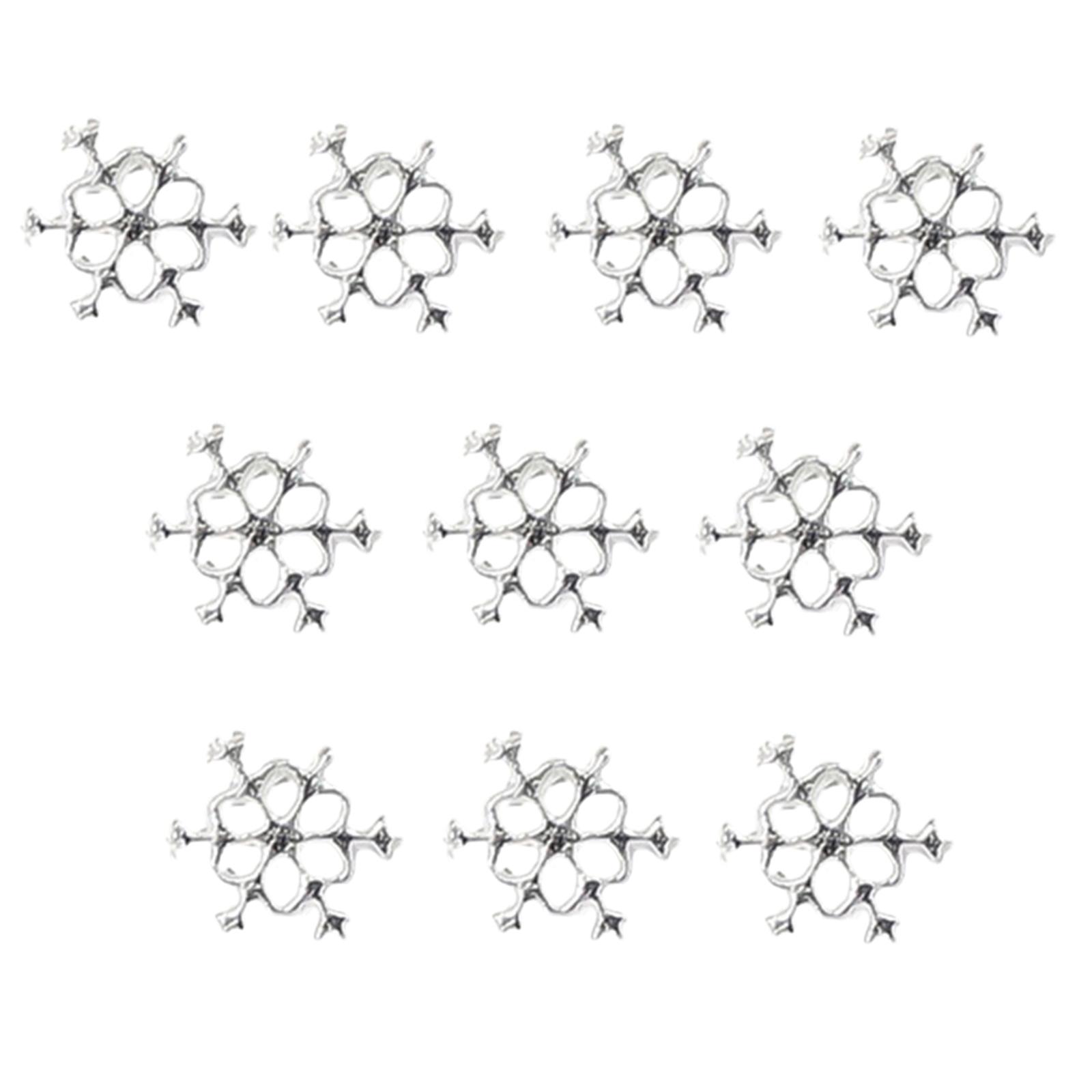 

10 шт. украшений для ногтей в виде снежинок для уникального и привлекающего внимание маникюра очаровательные аксессуары для ногтей T