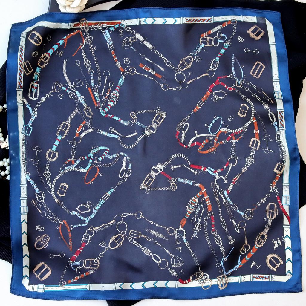 Neuer 100% Naturseide Schal Halstuch Foulard Damen Bandana Schals Frauen Hijab Schal Wickeltuch Quadratisches Kopftuch