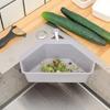 Triangular Sink Strainer Drain Fruit Vegetable Drainer Basket Suction Cup Sponge Rack Storage Kitchen Tools Sink Filter Shelf