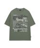 ODDSTUDIO Youth Graffiti Graphic Oversized T-Shirt - Khaki