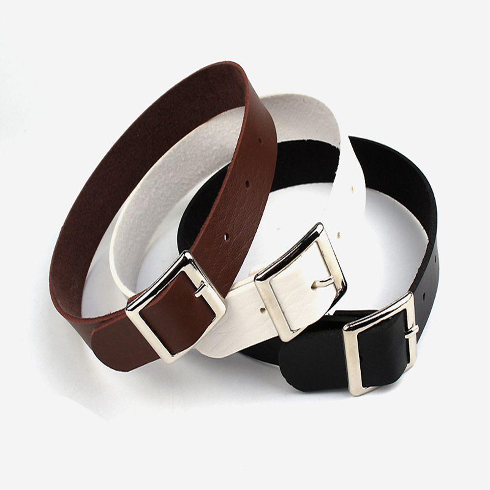 Retro Punk Harajuku Choker Necklace PU Leather Buckle Collar Collar Necklace