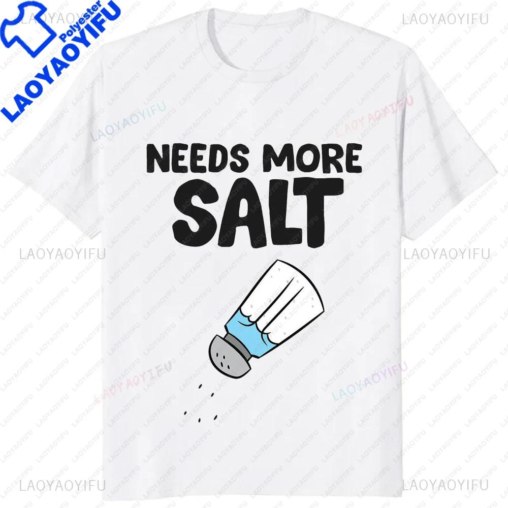Salt Costume Matching Pepper and Salt Couple T-Shirt Casual Streetwear Fashion Hip Hop Tshirt Kawaii Cartoon Y2k Tees