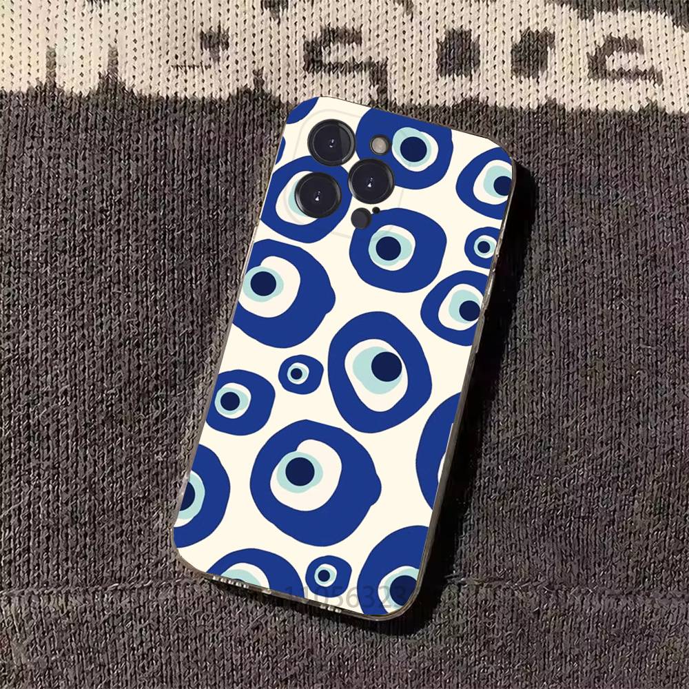 Lucky Eye Blue Evil Eye Print Phone Case for iPhone 11Pro 13 12 11 Pro Max 16e 17 Air 16 15 14 Plus 11ProMax