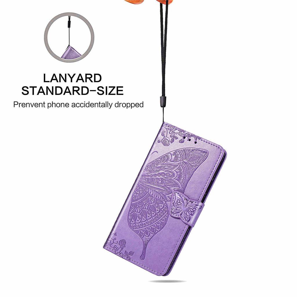 For Oppo A3x 5G Case PU Leather Wallet Phone Cover Butterfly Pattern