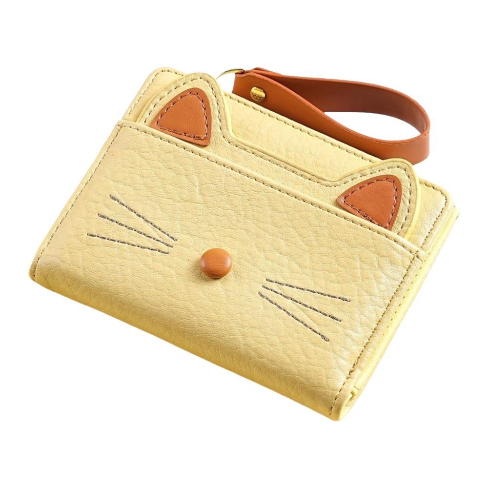 Multi Card Position Cat Wallet Zipper Student Card Coin Purse Portable Cartoon Wallet  Girls