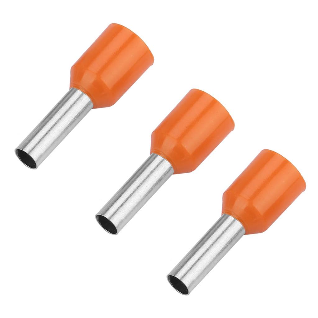 500pcsset E2508 Cold Pressed Terminal Tubes Insulated Terminals Cable Connector(orange)