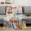 Abstract Art 2D Flat Pattern Flannel Blanket High Quality All Seasons Warmth and Comfort Perfect for Christmas Gifts.MMT0918154