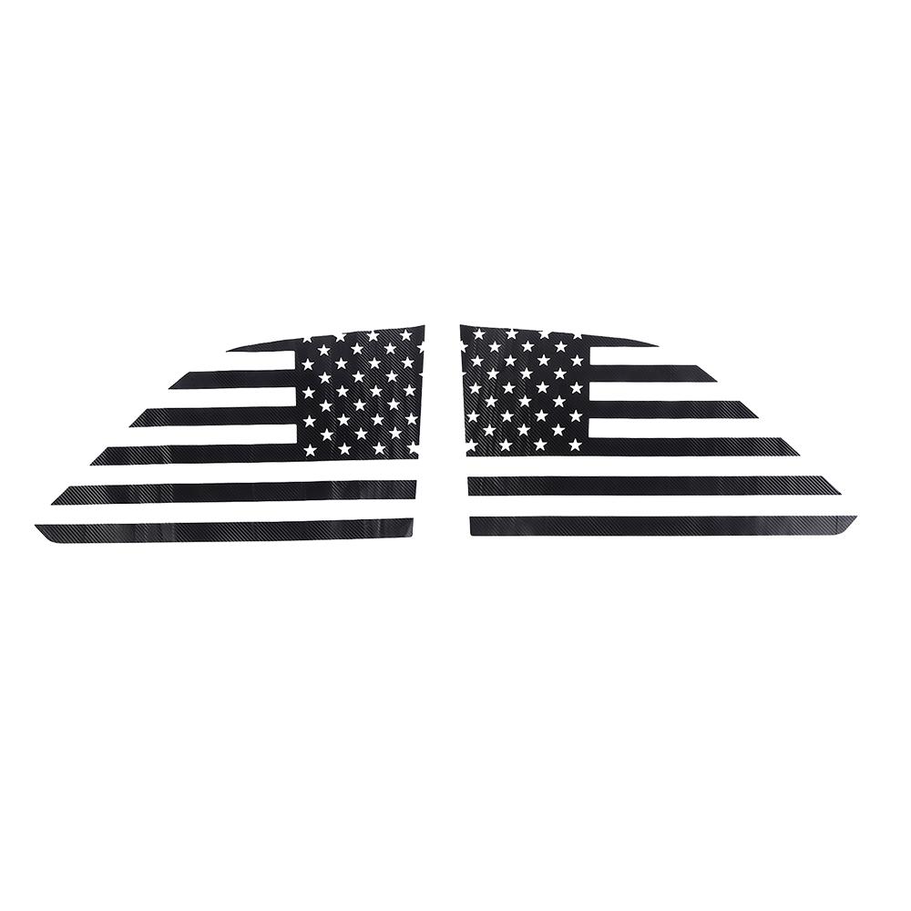 

Rear Window Stickers Glass Decoration Cover for Jeep Grand Cherokee -2024 U.S. Flag Decal Carbon Fiber Exterior Accessories Carbon Fiber Look