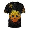 Summer New Anime Skull 3D Printed Round Neck Short Sleeved Women's T-shirt