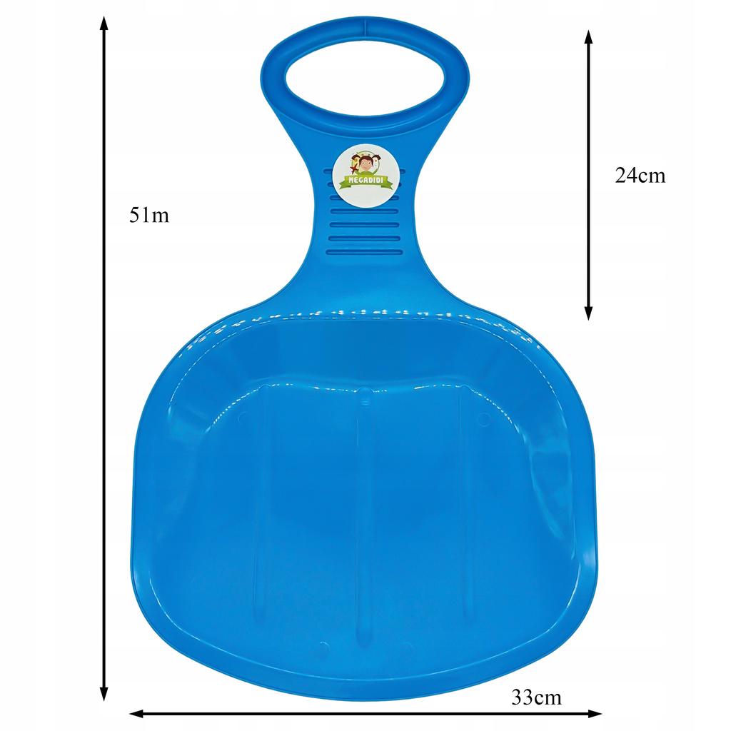 Ślizg Na Śnieg Jabłuszko Do Zjeżdżania Sanki Xl 51 Cm Solidne Niebieski