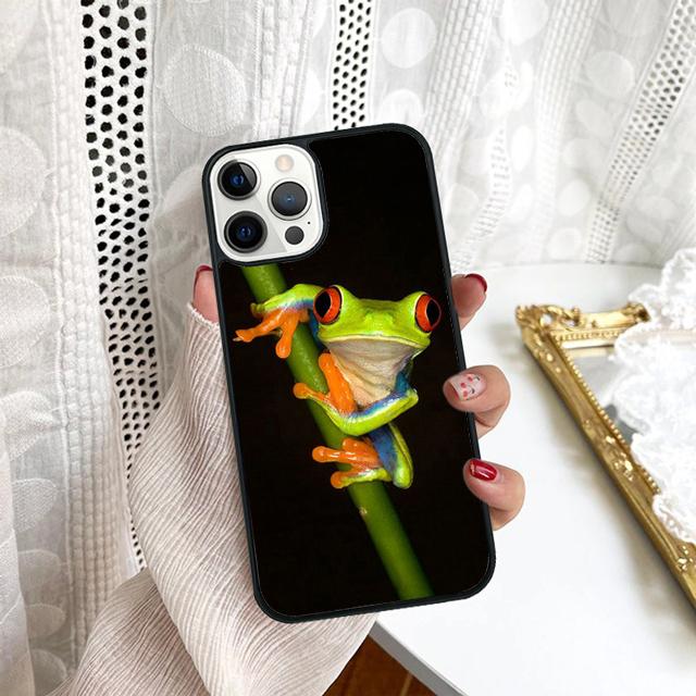 quirky frog at leaf Phone Case For Samsung Galaxy S10 S22 S23 S24 Note 10 20 Lite S20 Plus S21 Ultra Back Cover