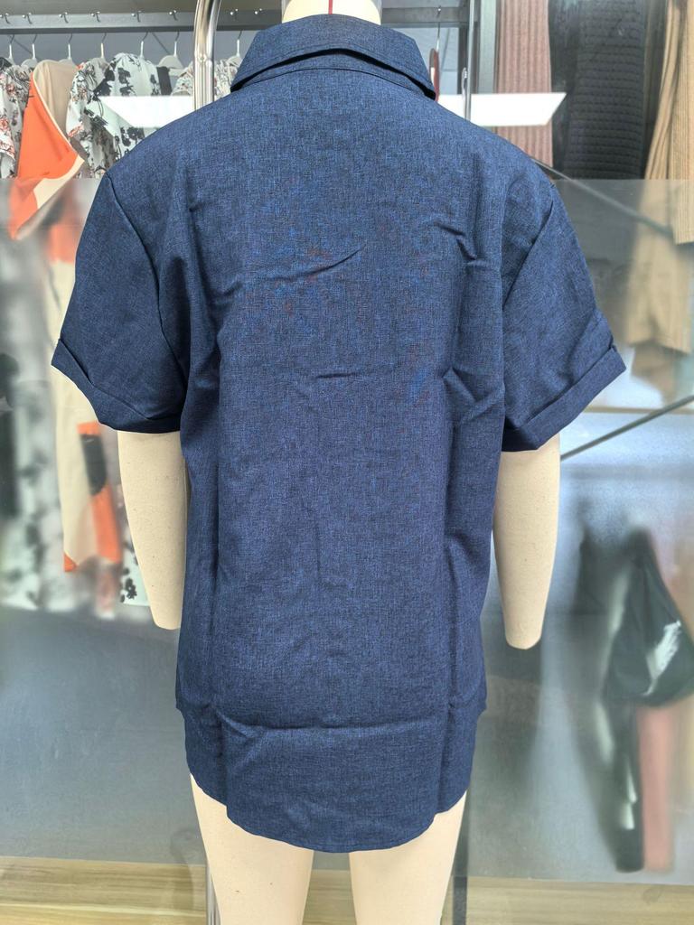 Men's Summer Linen-Style Short-Sleeve Loose Casual Beach Shirt