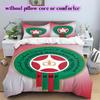 Morocco National Football Team Pattern Bedding,Quilt Set Quilt Cover Pillowcase Home Birthday Gift (1*duvet Cover+2*pillowcase,without Core)
