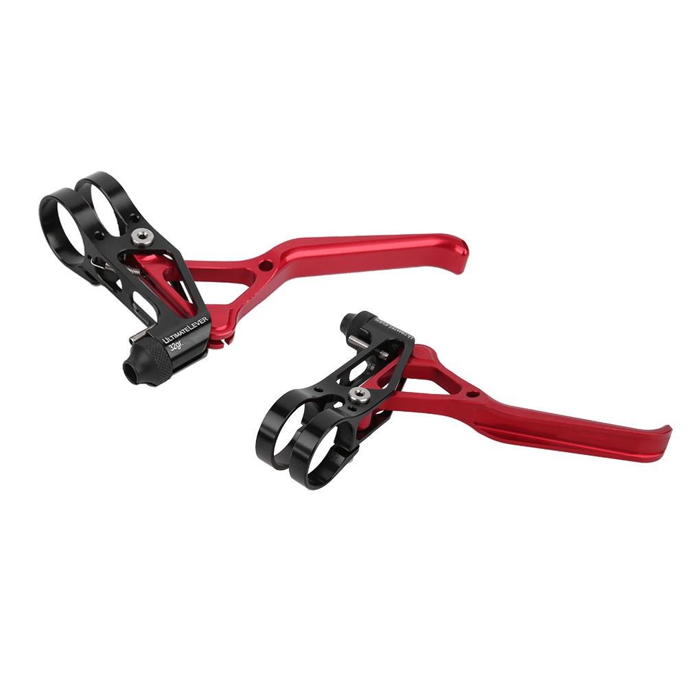 Mountain Bike Brake Handlebar Bicycle Aluminium Alloy Braking Lever Handle AdjustableBlack Red