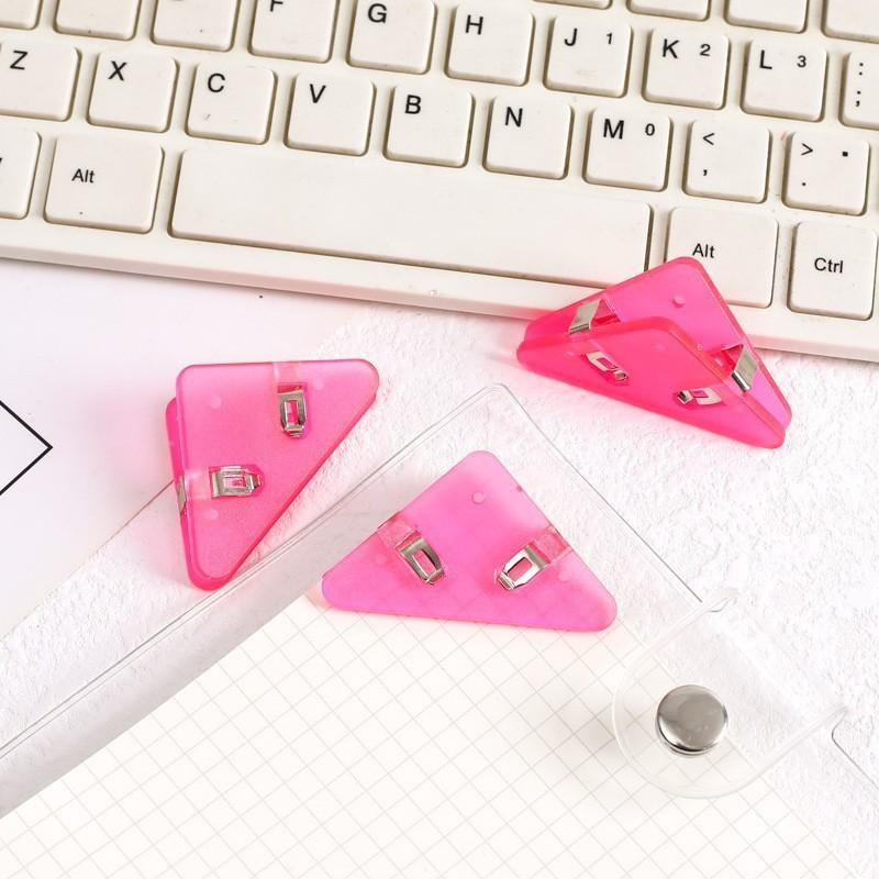 1/5/10/20 Adet Çok Fonksiyonlu Ofis Üçgen Kitap Klipsi - Yuvarlanmayı Önleyen Plastik Dosya Klasörü Düzenleyici