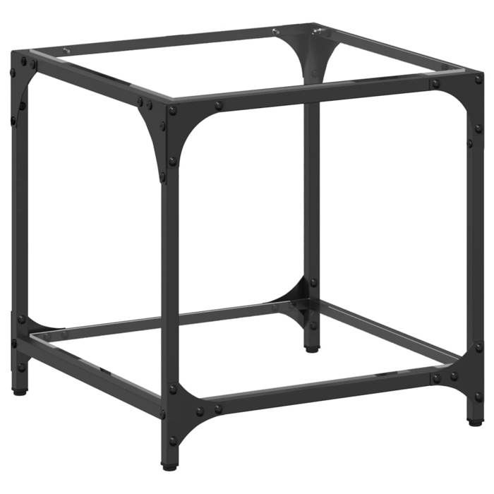 VidaXL Coffee Table with Transparent Glass Top 40x40x40 Cm Steel 845962