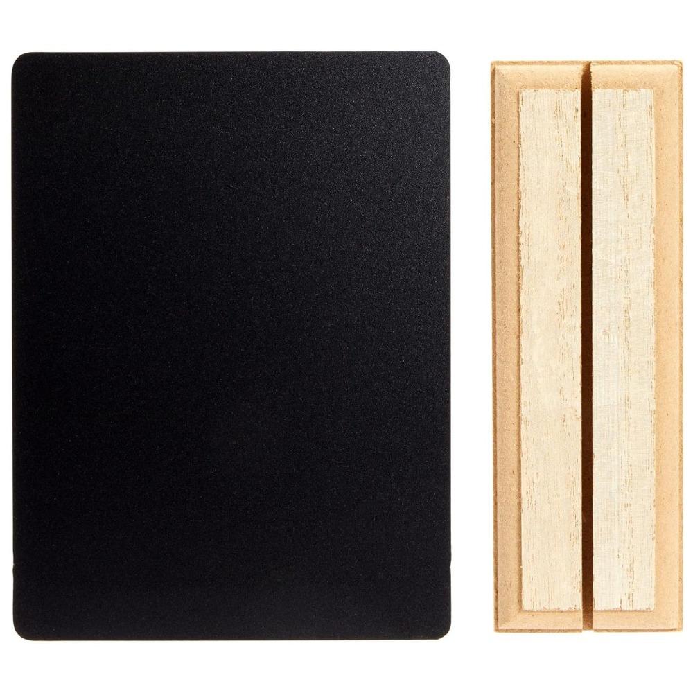 4pcs Mini Chalkboard Signs with Stand for Table Decorations Restaurant Food Display Chalkboard Signs with Stand Reusable Wooden Tabletop Chalkboard