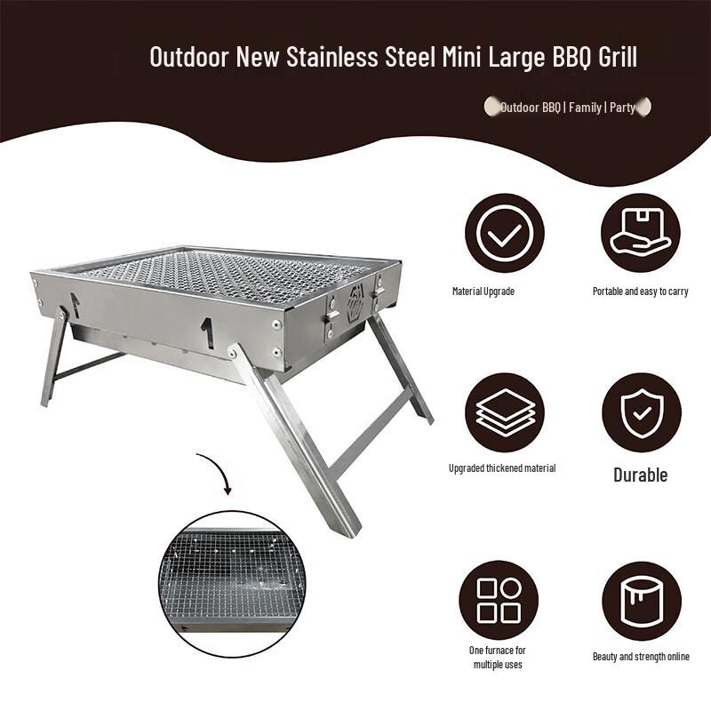Mini Portable Folding Charcoal Grill