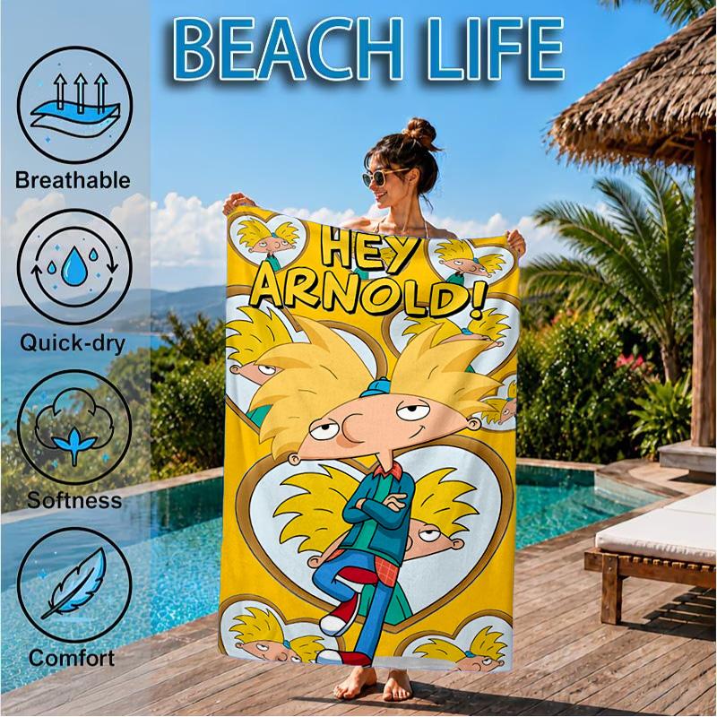 Arnold Adventure Awaits Beach Towel, Microfiber Beach Towel, Perfect For Pool, Beach, Travel, Home Decor Beach Party Fan Gifts