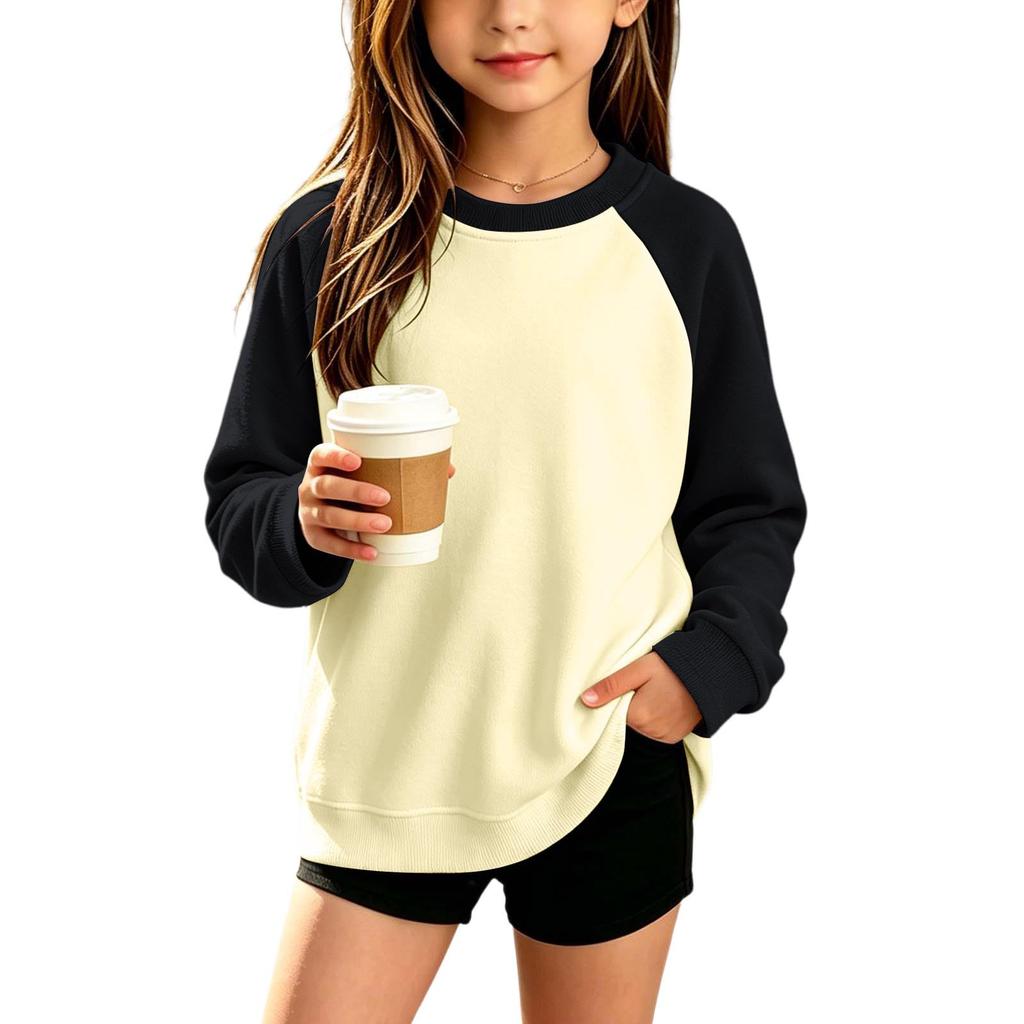 Youth Boys Girls Long Sleeve Raglan T-Shirt Color Wine Red Base Layer Tee for Big Kids Size 110