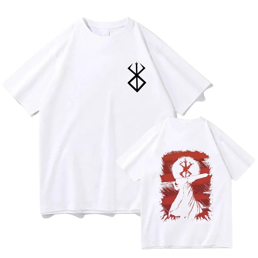

Футболка Berserk Graphic Printed Japan Harajuku Casual Аніме Літня бавовняна вільна футболка унісекс Хіп-хоп вуличний топ Одяг унісекс 4XL