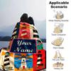 Lighthouse Scenery Blanket With Customizable Name Four Seasons Comfortable Shawl Blanket Suitable For Home Travel Camping Office Decoration Perfect