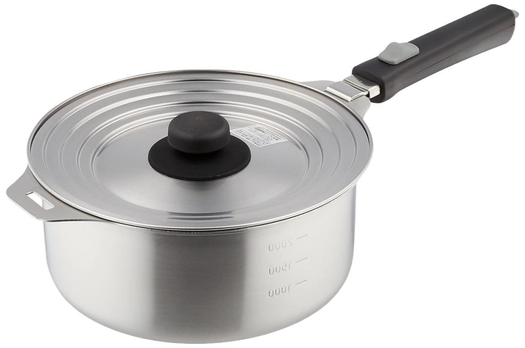 Wahei Made In Stainless Steel Cookware Set with Detachable Handles and IH Freiz, Japan, Tsubame-Sanjo, 4-Piece Steamer, Compatible, EM-032
