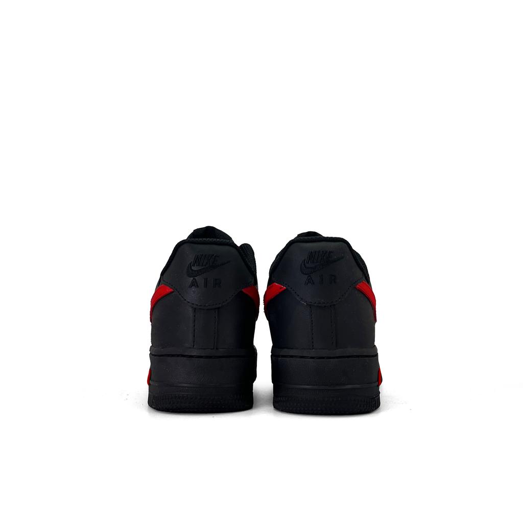 Nike Air Force 1 LYS Dark Fire Kůže Odolná proti oděru Nízké Skateboardové boty Unisex Černá Červená CW2288-001(Team1615-LYS )