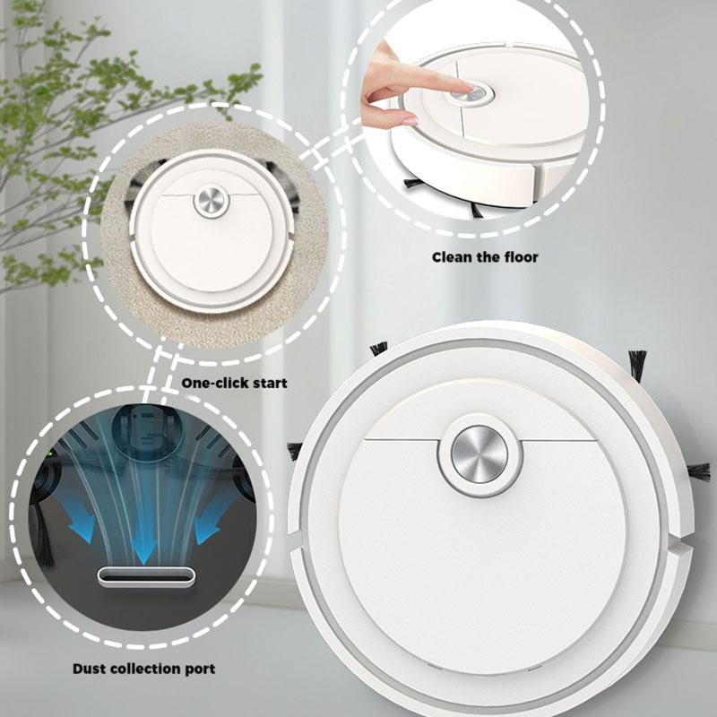 Robot With Vacuum, Sweeping and Mopping Integrate, Fully Automatic Mini Intelligent Vacuum Cleaner - Household Cleaning