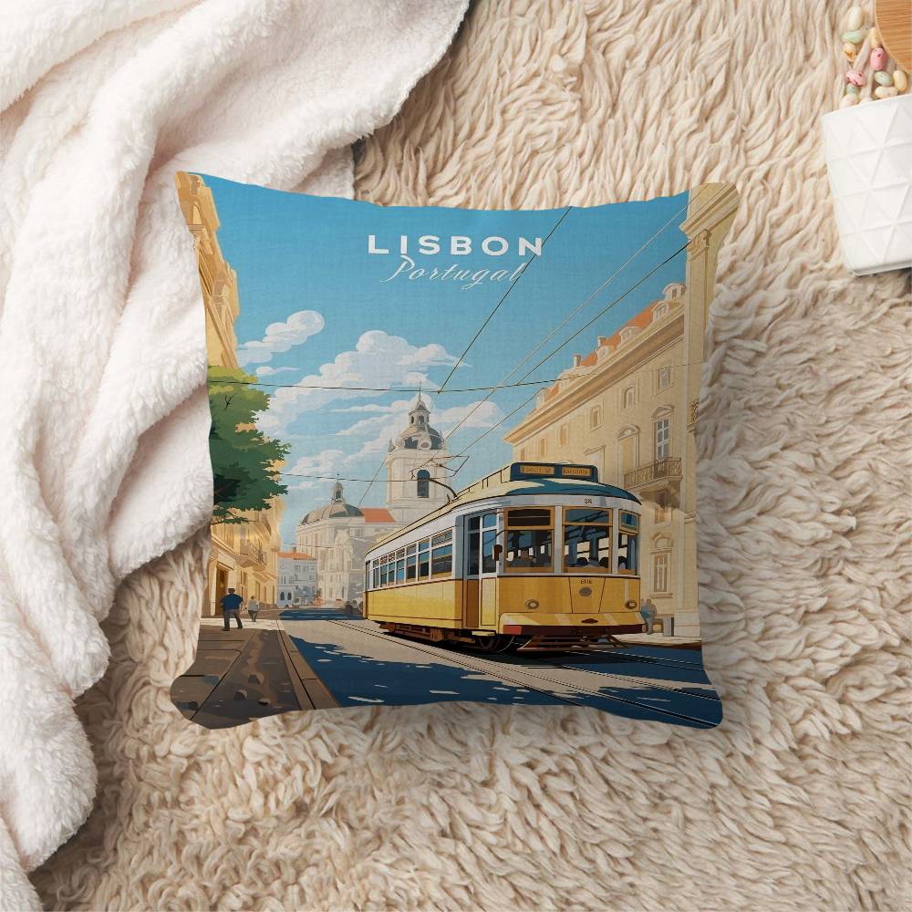 Pictures Portugal Painting Personalized Pillow Cover Kids Bedroom Wild Party Decor Pillowcase Kid Birthday Shower Gift
