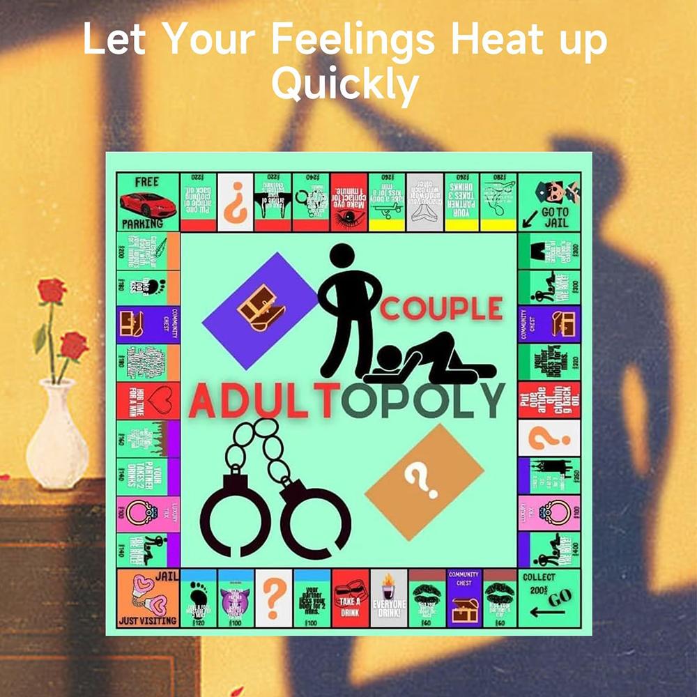 1 Sada Adultopoly Pár Stolní Hra Ložnicové Hry pro Páry Kempování, Cestování
