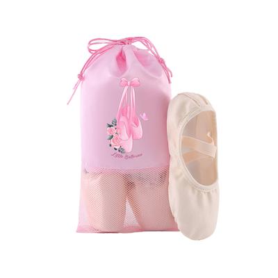 Portable Mesh Dance Bag Breathable Shoes Storage Pouch Girls Ballet Organizer Bags Shoe Pouches Bag Drawstring Dance Shoes Pouch