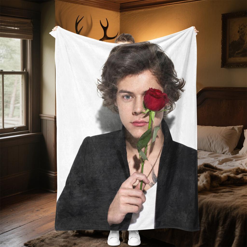 Harry Styles Blanket Soft Comfortable All Seasons Perfect Gift Sofa Office Nap Outdoor Travel