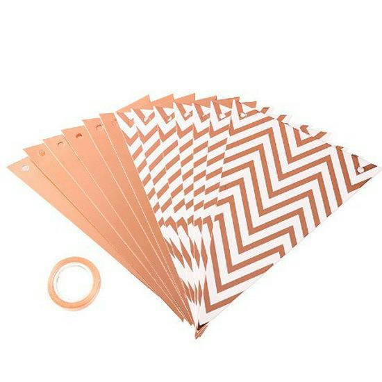Online Celebrity Hot Stamping Triangle Flag Banner for Party Decoration