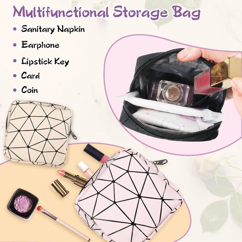Feminine Product Pouch Sanitary Napkin Storage Bag with Zipper Storage Pouch New Tampons Bags