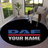 Daf Team Custom Name Round Area Rug Carpet Rug For Living Room Bedroom Sofa Playroom Decor Nonslip Floor Mat