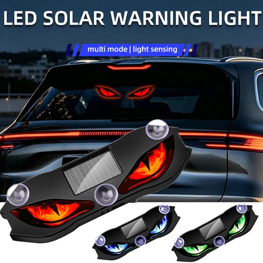 DEMON EYE Ambient Light Solar Powered Breathing Neon Light Car Decoration Rear Windshield Atmosphere Lights Car Accessories Dome Lights 6