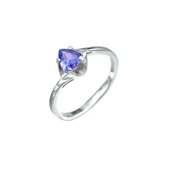 Natural Trillion Tanzanite Gemstone 925 Sterling Silver  Ring Size  5 US Gift  Birthday,Marriage,Wedding,Anniversary,Gift