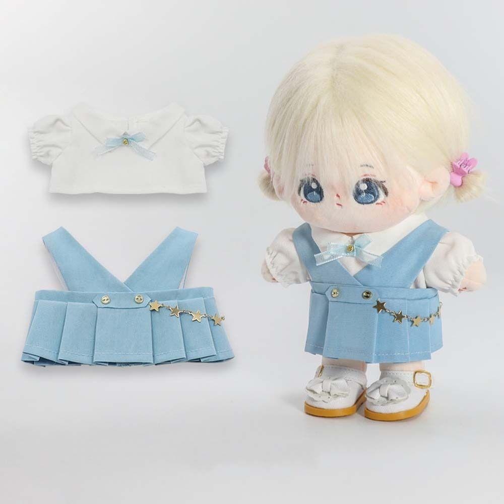 Stuffed Dolls Cotton Dolls Outfit T-shirt Doll Uniform Set Fashion 20cm Doll Clothes DIY Toy