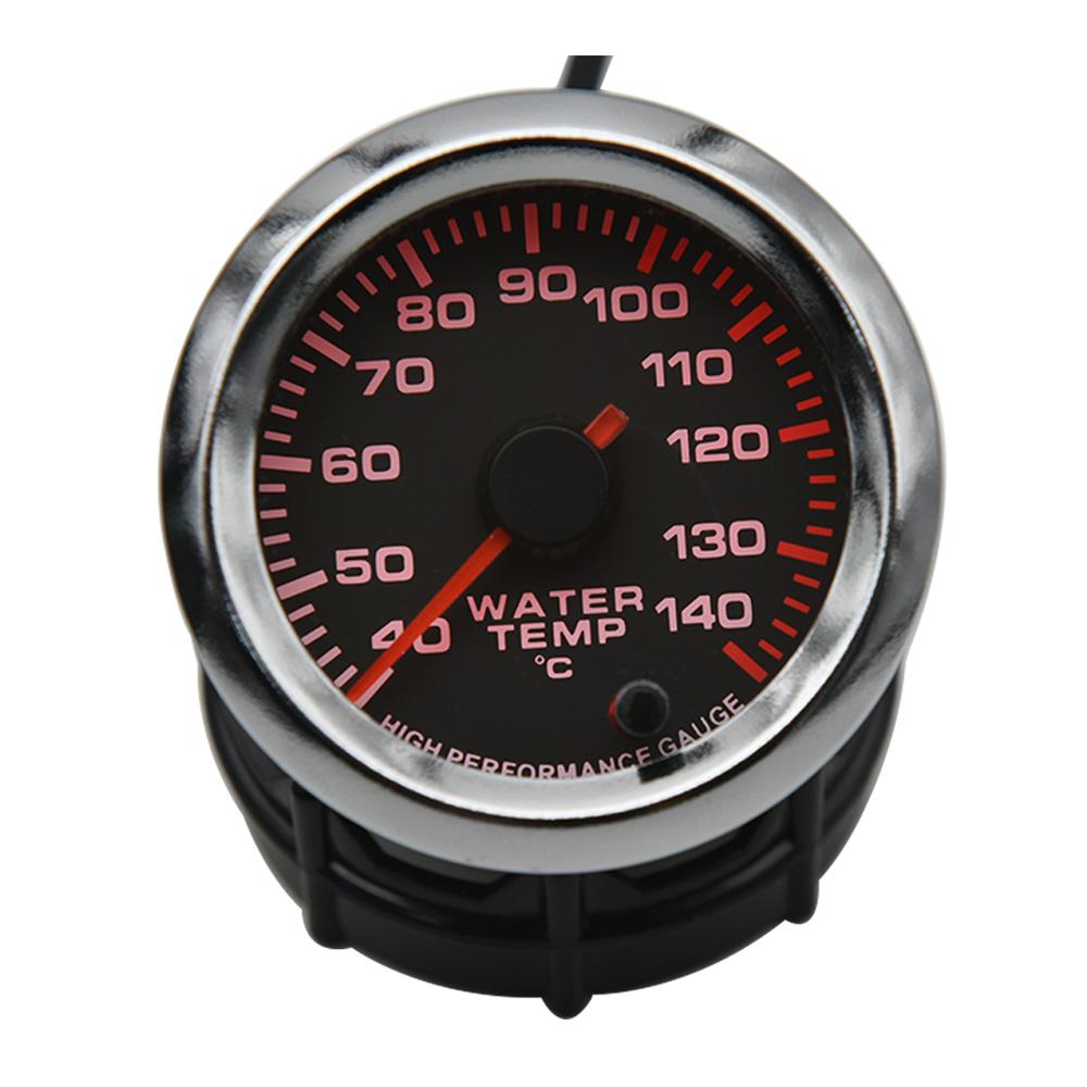 40~140 Celsius 52MM Racing Gauge Water Temperature Gauge Kit Car with Temp Joint Pipe Sensor Adapter Radiator 28-40MM Custom 12V