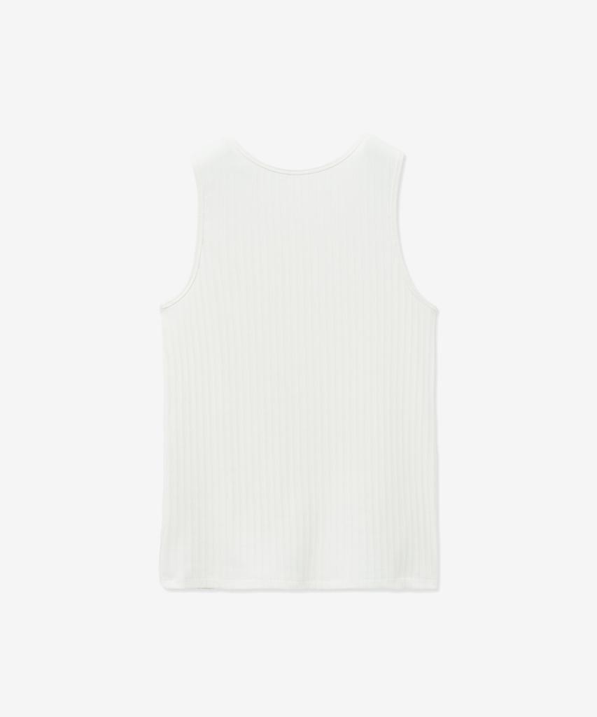 MINAV Cotton Ribbed Sleeveless [White]