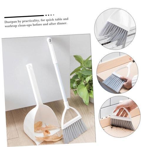 BRIGHTFUFU Kids' Broom and Dustpan Set, Plastic Cleaning Toy for Toddlers, Pretend Play, Household Cleaning Tools for Kids, 1 Set
