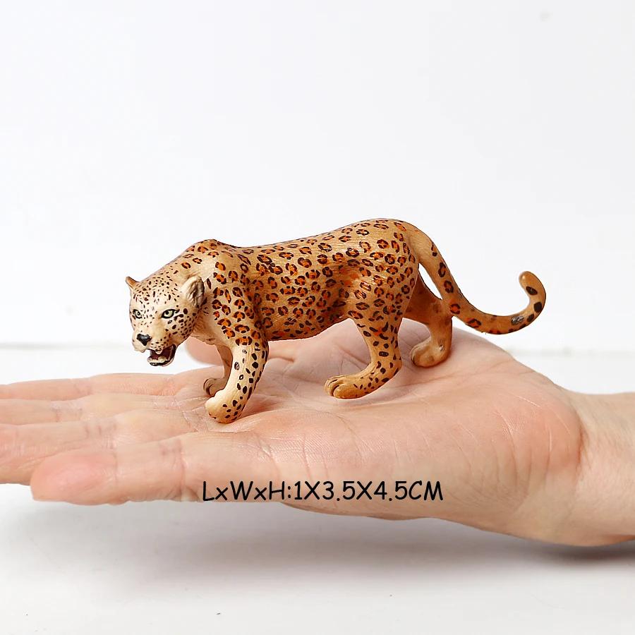 Figurina Leopardo Animali Giocattolo Figure Ocelot Pantera Ghepardo Giungla Animali Selvatici Figure Action Figure Giocattoli di Plastica Regali per Bambini
