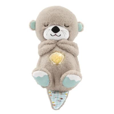 Fisher-Price - Ma Loutre Câlins Bonne Nuit - Plyšová Hrací Noční Lampička pro Miminko - Hračka pro Rozvoj - Od narození FXC66