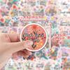50Pcs/Set Flowers Healing Phrase Stickers DIY Fashion Waterproof Doodle Decals Stickers