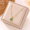 Irregular Gem Titanium Steel Necklace with 18K Gold Plating - Non-Fading, High-Grade Jewelry.
