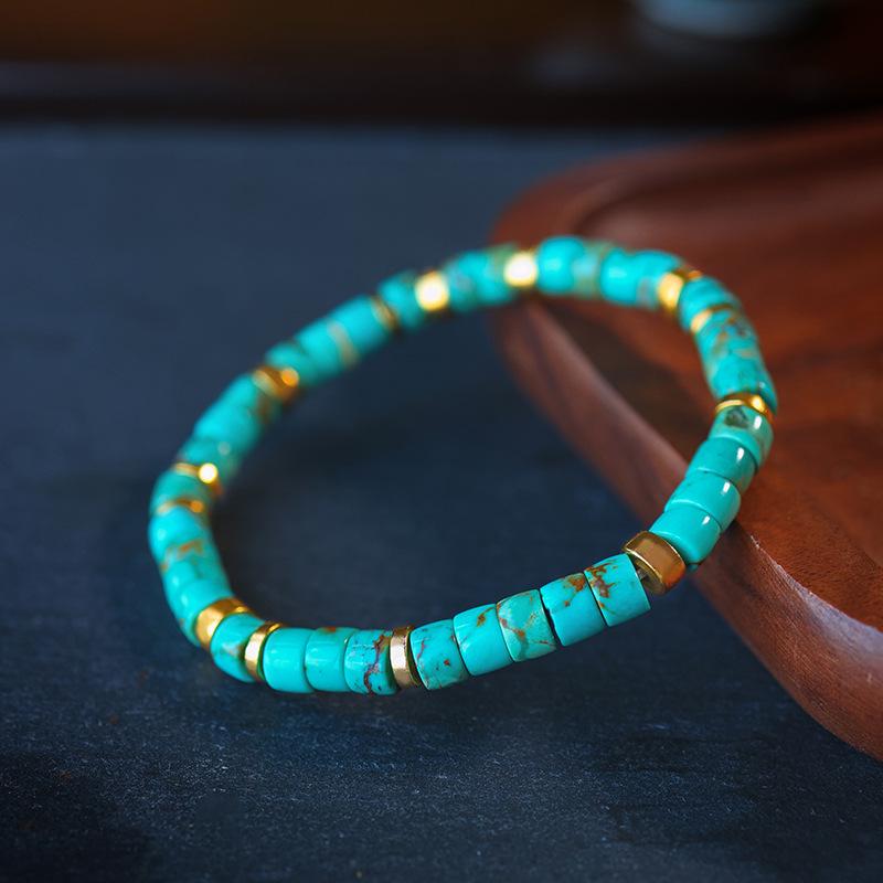 Elegance: Natural Turquoise Layered Women s Bracelet