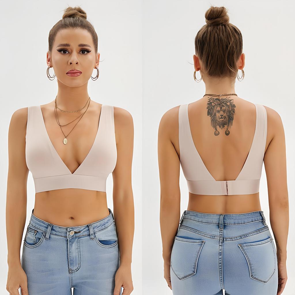 Sexy Push Up Cropped Tube Top for Women Plus Size S-XL V Neck Lingerie Female Underwear Activewear Fashion