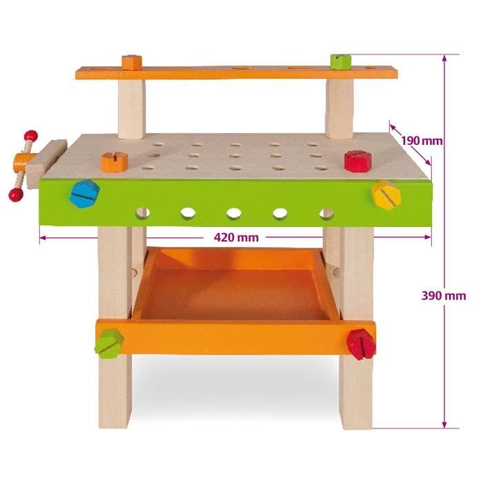 Table De Travail-jeu D'éveil En Bois - Eichhorn - 100001844 - Mixte - Enfant - A Partir De 3 Ans